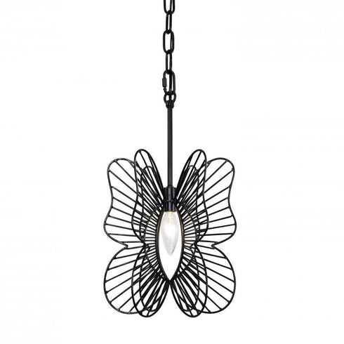 Varaluz Monarch Butterfly 1 Light Mini Pendant Model: 330M01BL