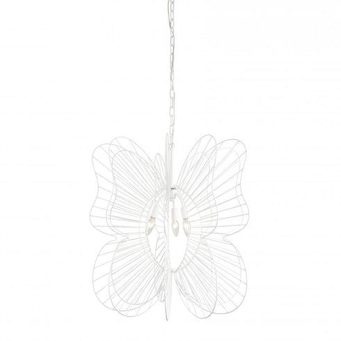 Varaluz Monarch Butterfly 3 Light Pendant White Model: 330P03WH