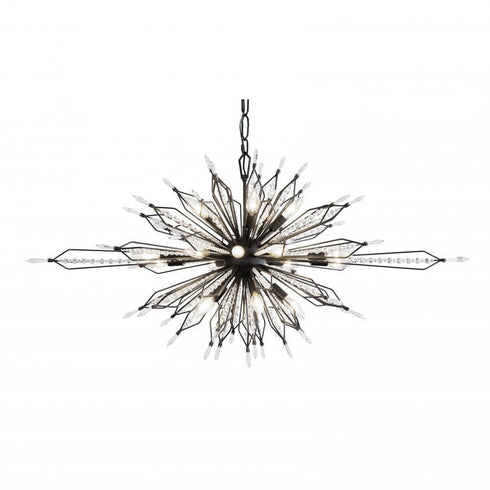 Varaluz Orbital 20 Light Oval Linear Pendant Carbon Model: 311N20CB