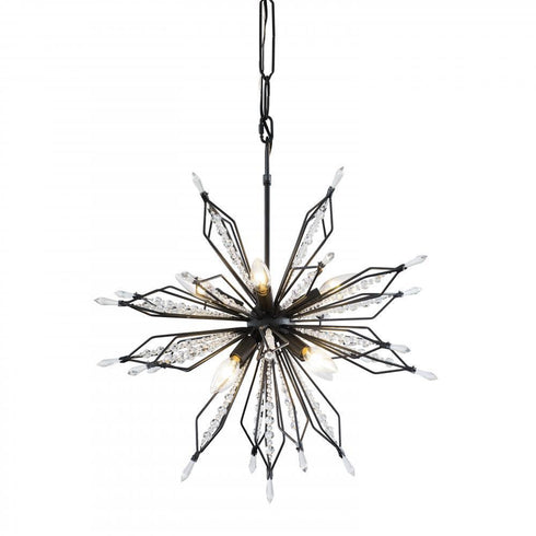 Varaluz Orbital 8 Light Small Pendant Carbon Model: 311P08CB