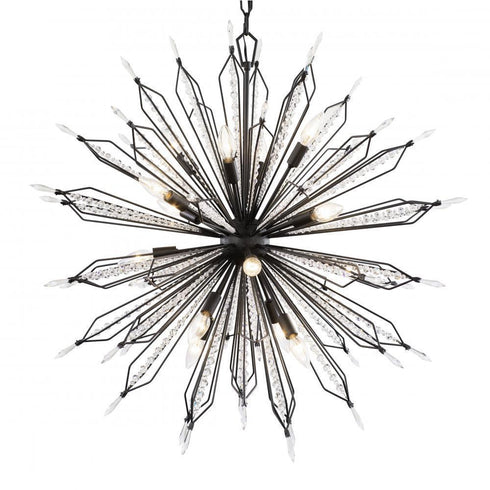 Varaluz Orbital Large 16 Light Pendant Carbon Model: 311P16CB