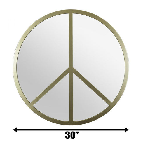 Varaluz Paz 30 In Round Peace Sign Accent Mirror In Model: 4DMI0118