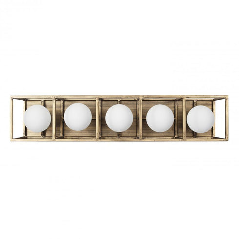 Varaluz Plaza 5 Light Bath Havana Gol Carbon Model: 325B05HGCB