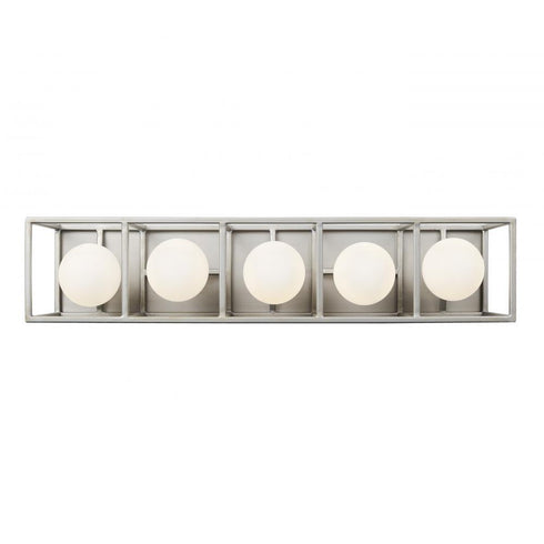 Varaluz Plaza 5 Light Bath Silverad Carbon Model: 325B05SOCB