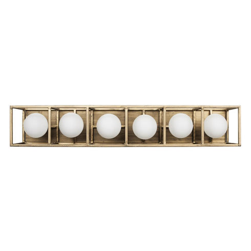 Varaluz Plaza 6 Light Bath Havana Gol Carbon Model: 325B06HGCB