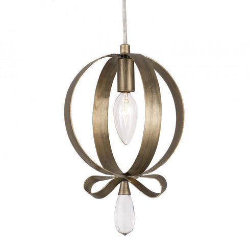 Varaluz Posh 1 Light Round Mini Pendant Havana Gold Model: 263M01RHG