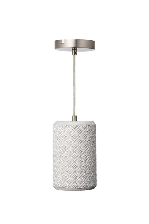 Varaluz Pottery Perfect Concrete 1 Light Diamond Weave Mini Pendant Model: 211M01A