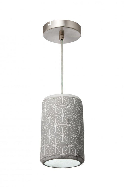Varaluz Pottery Perfect Concrete 1 Light Geostar Mini Pendant Model: 211M01B