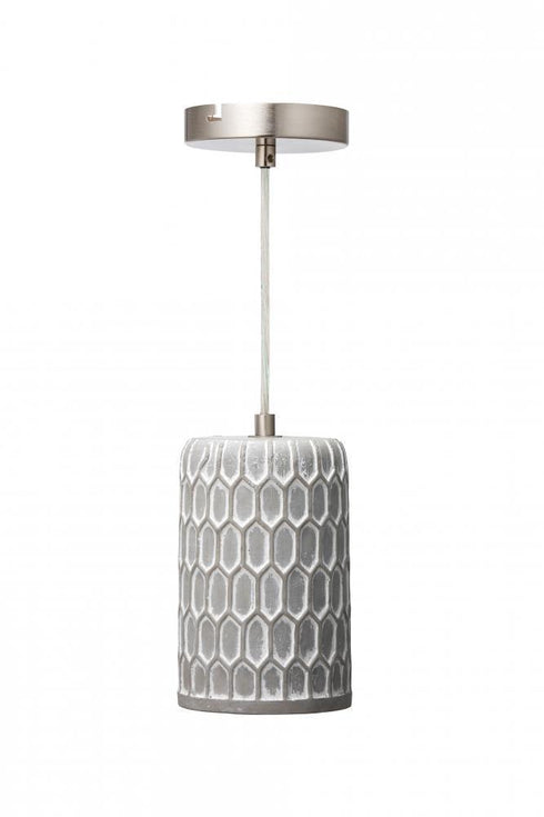Varaluz Pottery Perfect Concrete 1 Light Jewel Mini Pendant Model: 211M01C