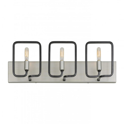 Varaluz Rectangulo 3 Light Bath Silverad Carbon Model: 317B03SOCB
