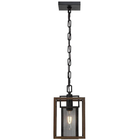 Varaluz Rio Lobo 1 Light Mini Pendant Dark Oa Black Model: 285M01DOBL