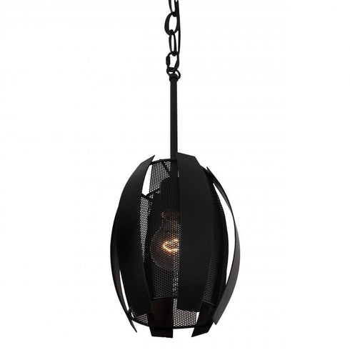 Varaluz Sawyers Bar 1 Light Mini Pendant Black Model: 287M01BL