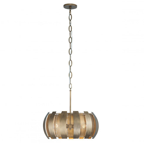 Varaluz Sawyers Bar 3 Light Pendant Havana Gold Model: 287P03HG