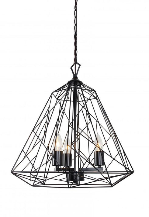 Varaluz The Wright Stuff 3 Light Pendant Black Model: 237P03BL