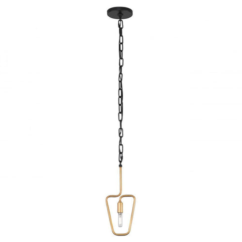 Varaluz Triangulo 1 Light Mini Pendant Aged Gol Model: 318M01AGCB