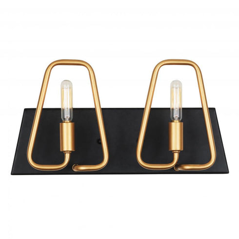 Varaluz Triangulo 2 Light Bath Aged Gol Carbon Model: 318B02AGCB