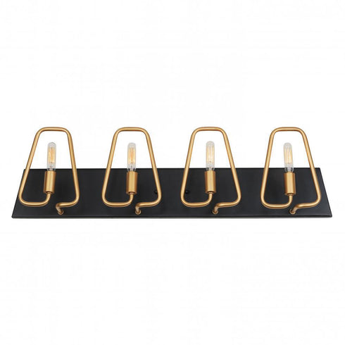 Varaluz Triangulo 4 Light Bath Aged Gol Carbon Model: 318B04AGCB
