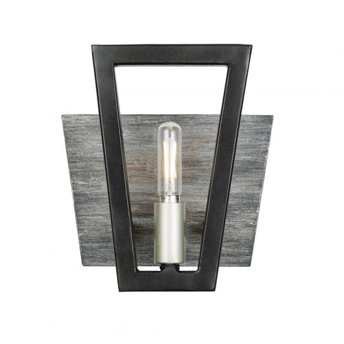 Varaluz Zag 1 Light Bath Blac Grey Wood Model: 260B01BLG