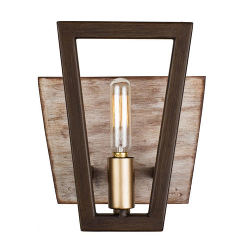 Varaluz Zag 1 Light Bath Dark Oak Model: 260B01DO