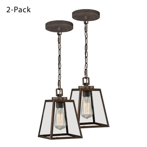Vaxcel 2 Pack Grant 7 In Mini Pendant Burnished Model: P0050-2