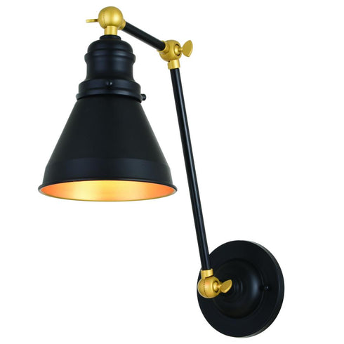 Vaxcel Alexis 6 In. Adjustable Wall Light Oil Rubbed Model: W0400