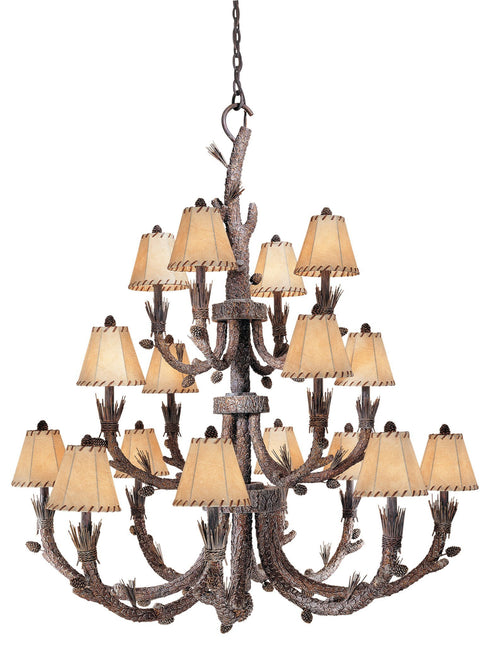 Vaxcel Aspen 16 Light Chandelier Model: AS-CHS016PT
