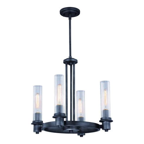 Vaxcel Astor 4 Light Mini Chandelier Brushed Slate Model: H0228