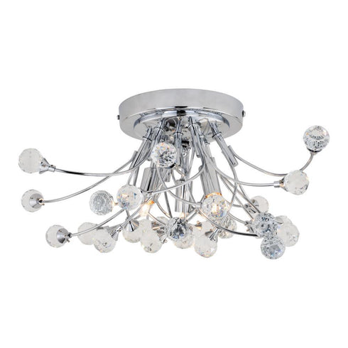 Vaxcel Astrid 17 In Flush Mount Ceiling Light Chrome Model: C0216
