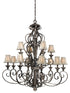 Vaxcel Bellagio 12 Light Chandelier Model: BG-CHS012PZ