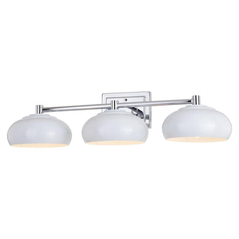 Vaxcel Belmont 3 Light Vanity Chrome And Gloss White Model: W0386