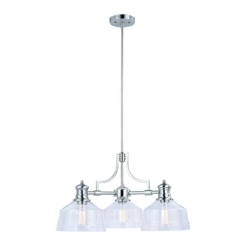 Vaxcel Beloit 3 Light Chandelier Satin Nickel Model: H0220