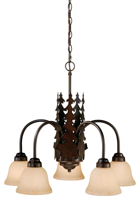 Vaxcel Bozeman 5 Light Chandelier Model: CH55705BBZ