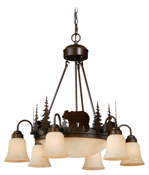 Vaxcel Bozeman 9 Light Chandelier Model: CH55706BBZ