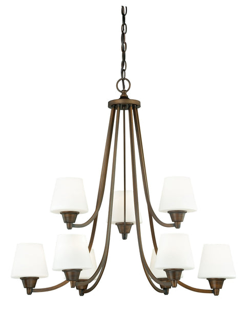 Vaxcel Calais 9 Light Chandelier Model: H0103