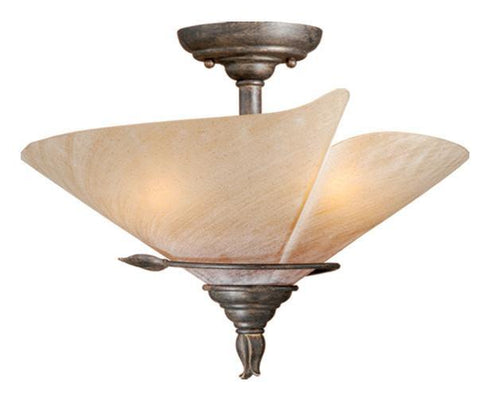 Vaxcel Capri 15 Inch Semi-flush Mount Model: CP-CFU150BW