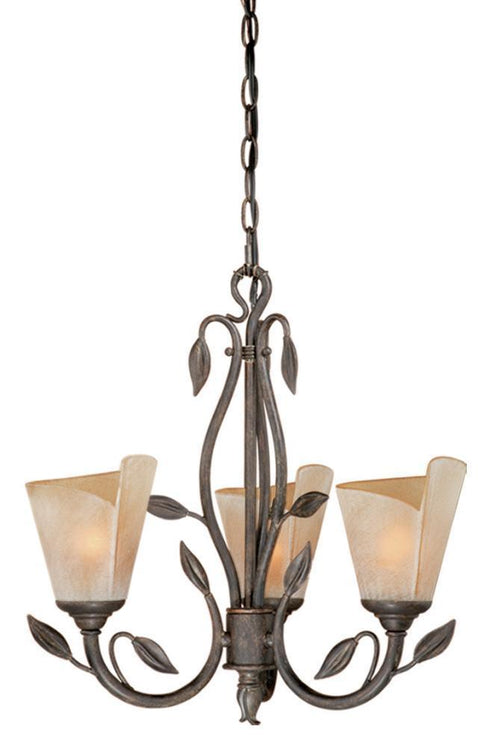 Vaxcel Capri 3 Light Mini Chandelier Model: CP-CHU003BW