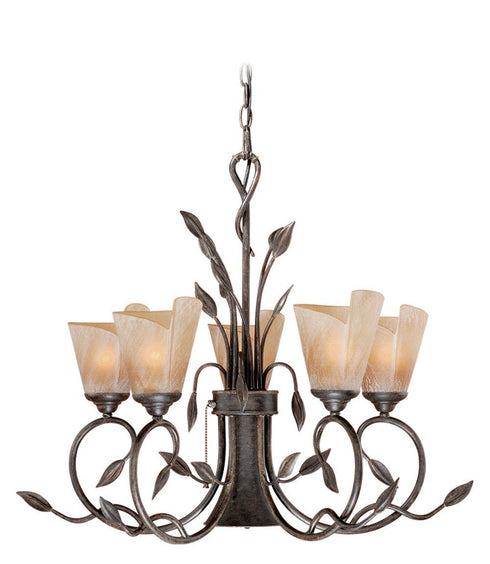 Vaxcel Capri 6 Light Chandelier Model: CP-CHB006BW