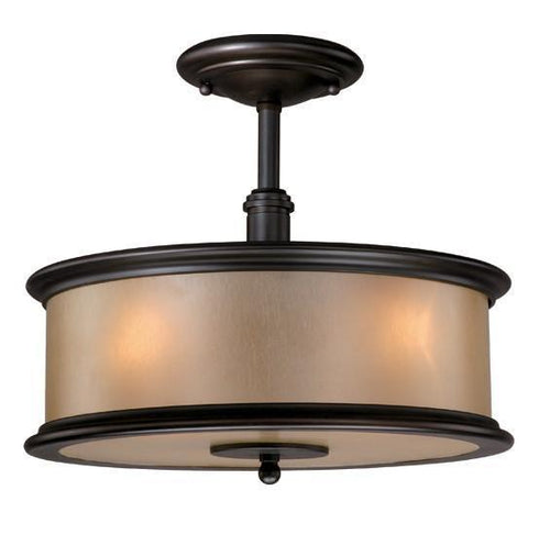 Vaxcel Carlisle 13.5 Inch Dual Mount Semi-flush Or Pendant Model: CR-CFU130NB