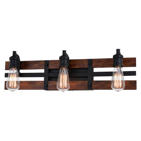 Vaxcel Carrington 3 Light Vanity Matte Black And Model: W0380