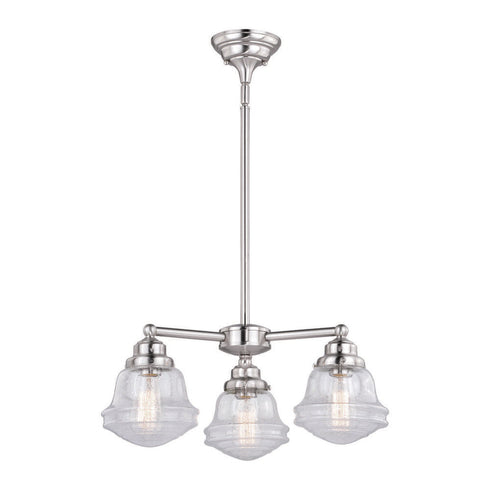 Vaxcel Complete Huntley 3 Light Mini Chandelier Clear Glass Model: H0213