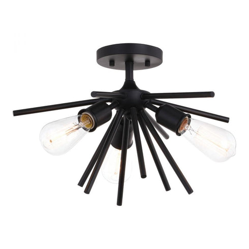 Vaxcel Estelle 17 In. 3 Light Semi Flush Mount Matte Model: C0249