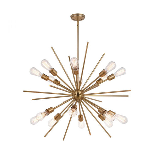 Vaxcel Estelle 36 In. 16 Light Pendant Natural Brass Model: P0344