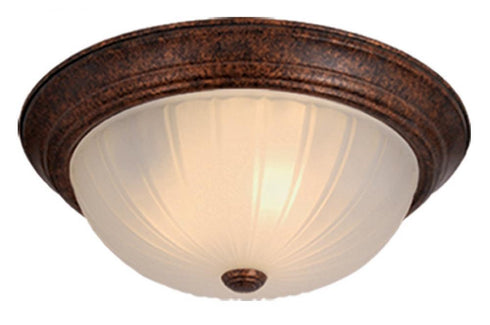 Vaxcel Flush Mount 13 Inch Frosted Melon Glass Model: CC1753WP