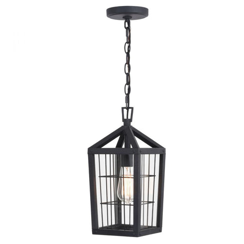 Vaxcel Gage 7 In. Outdoor Pendant Volcanic Black Model: T0590