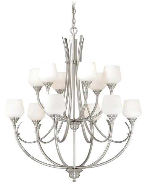 Vaxcel Grafton 12 Light Chandelier Model: H0129