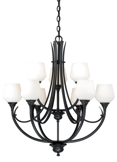 Vaxcel Grafton 9 Light Chandelier Model: H0128