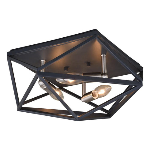 Vaxcel Hailey 15 In Flush Mount Ceiling Light Black Model: C0205