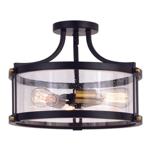 Vaxcel Holbrook 15.75 In. 3 Light Semi Flush Matte Model: C0255