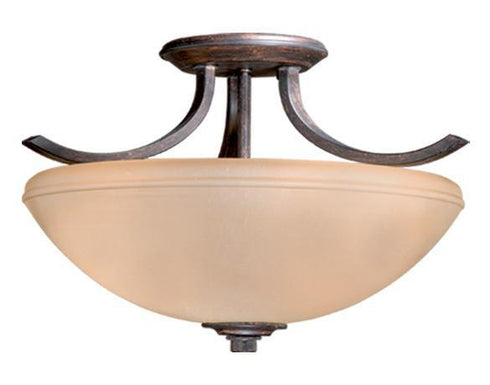 Vaxcel HS-CFU160BW Helsinki 15-1/2" Semi-Flush Mount (Dual Mount) Black Walnut