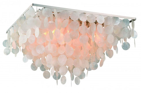 Vaxcel Iris Elsa Capiz Shell 24 Inch Square Flush Mount Model: C0172